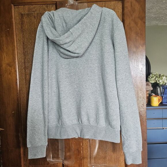 Nike Hoodie Womens Small Gray Sportswear Club Fleece Zip Sweatshirt Sweater - Picture 2 of 5